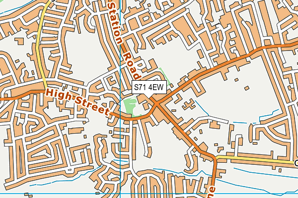 S71 4EW map - OS VectorMap District (Ordnance Survey)