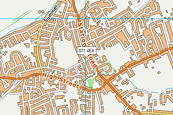 S71 4EX map - OS VectorMap District (Ordnance Survey)