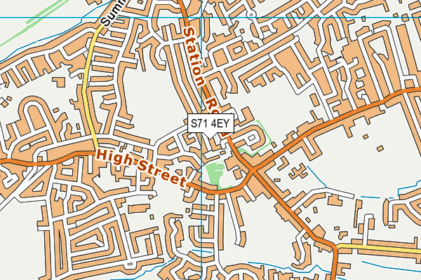 S71 4EY map - OS VectorMap District (Ordnance Survey)