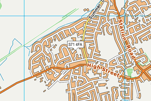 S71 4FA map - OS VectorMap District (Ordnance Survey)