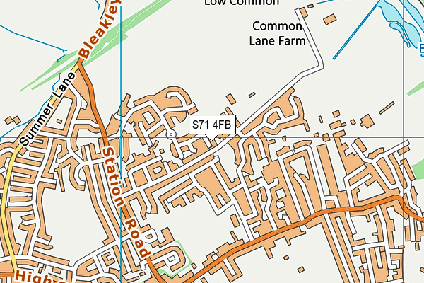 S71 4FB map - OS VectorMap District (Ordnance Survey)