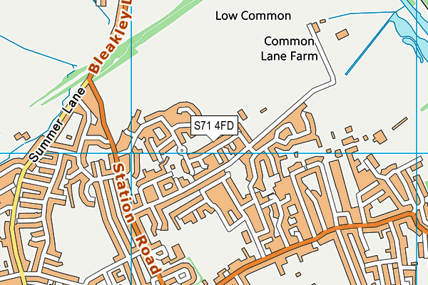 S71 4FD map - OS VectorMap District (Ordnance Survey)