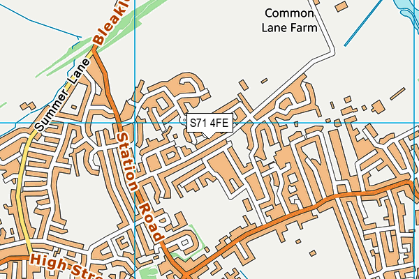 S71 4FE map - OS VectorMap District (Ordnance Survey)