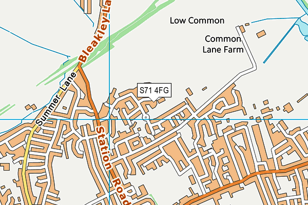 S71 4FG map - OS VectorMap District (Ordnance Survey)