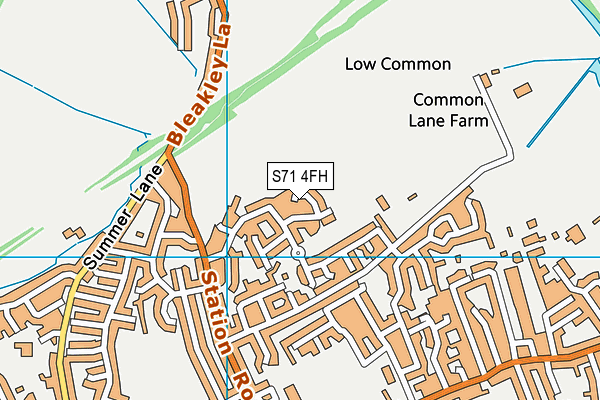 S71 4FH map - OS VectorMap District (Ordnance Survey)