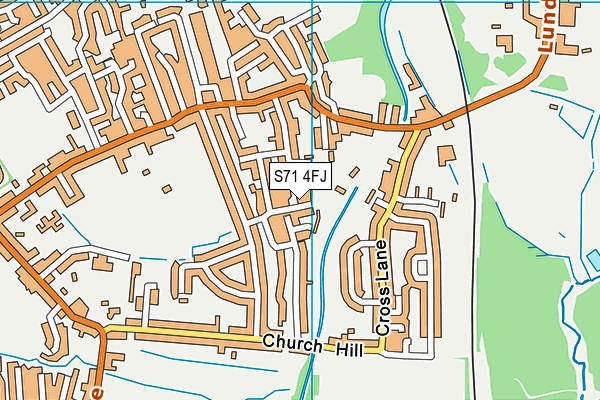 S71 4FJ map - OS VectorMap District (Ordnance Survey)
