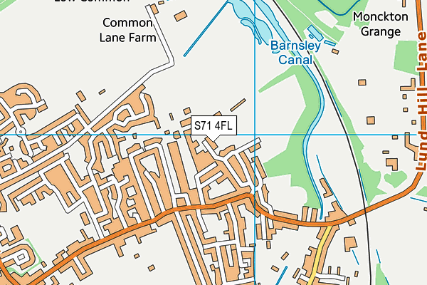 S71 4FL map - OS VectorMap District (Ordnance Survey)