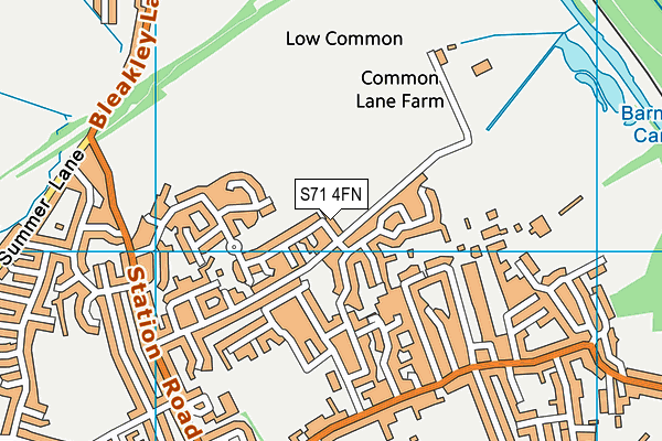 S71 4FN map - OS VectorMap District (Ordnance Survey)