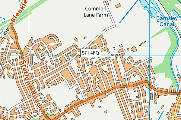 S71 4FQ map - OS VectorMap District (Ordnance Survey)