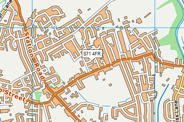 S71 4FR map - OS VectorMap District (Ordnance Survey)