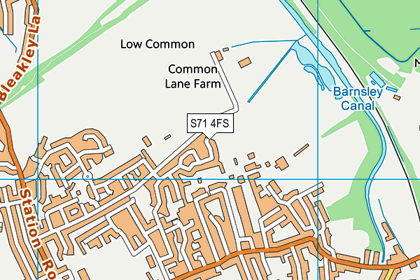 S71 4FS map - OS VectorMap District (Ordnance Survey)