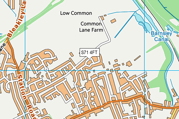 S71 4FT map - OS VectorMap District (Ordnance Survey)