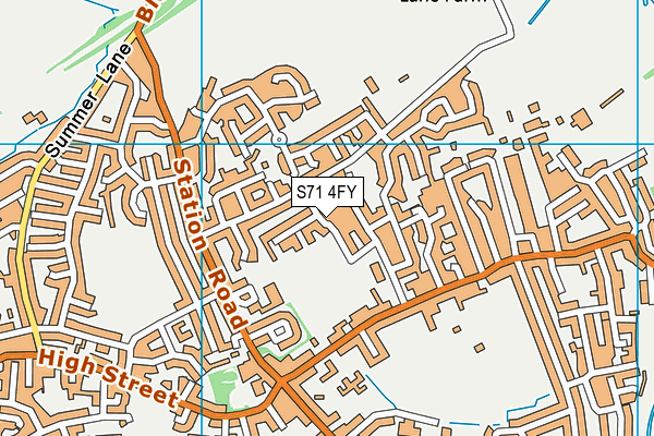 S71 4FY map - OS VectorMap District (Ordnance Survey)