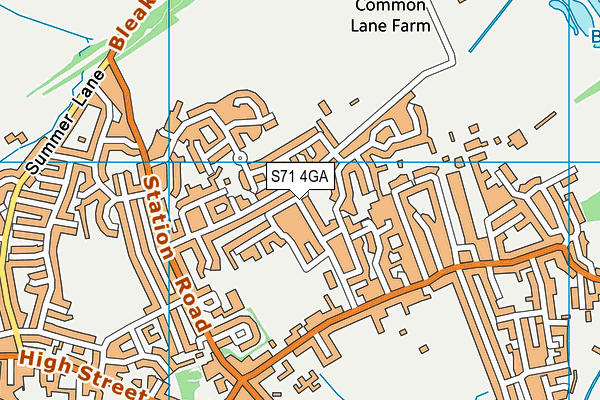 S71 4GA map - OS VectorMap District (Ordnance Survey)
