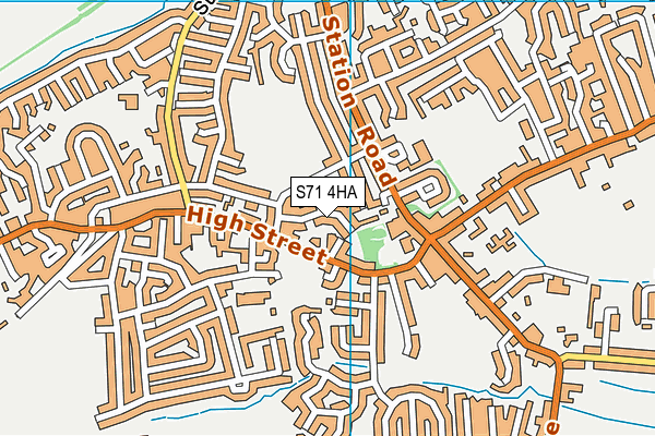 S71 4HA map - OS VectorMap District (Ordnance Survey)