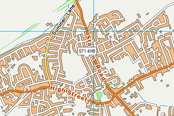 S71 4HB map - OS VectorMap District (Ordnance Survey)