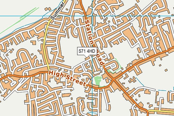S71 4HD map - OS VectorMap District (Ordnance Survey)