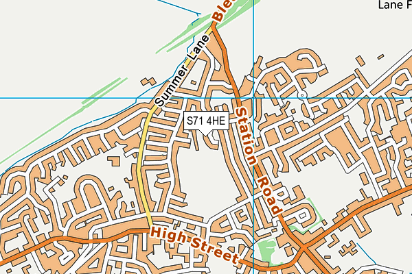 S71 4HE map - OS VectorMap District (Ordnance Survey)