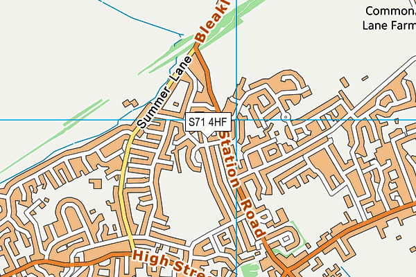 S71 4HF map - OS VectorMap District (Ordnance Survey)