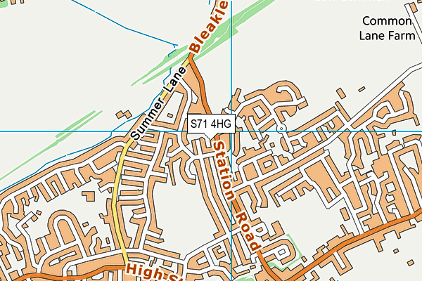 S71 4HG map - OS VectorMap District (Ordnance Survey)