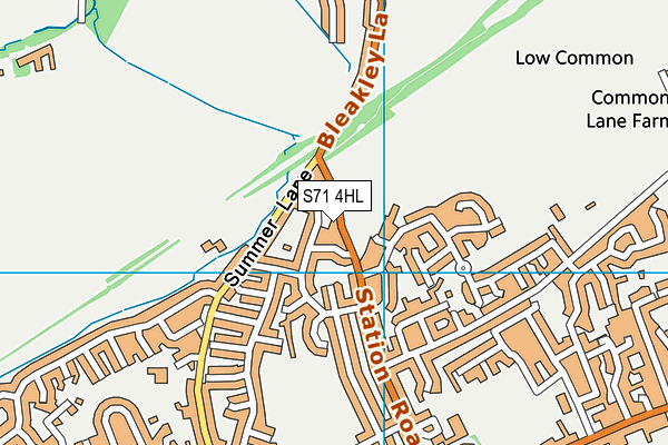 S71 4HL map - OS VectorMap District (Ordnance Survey)