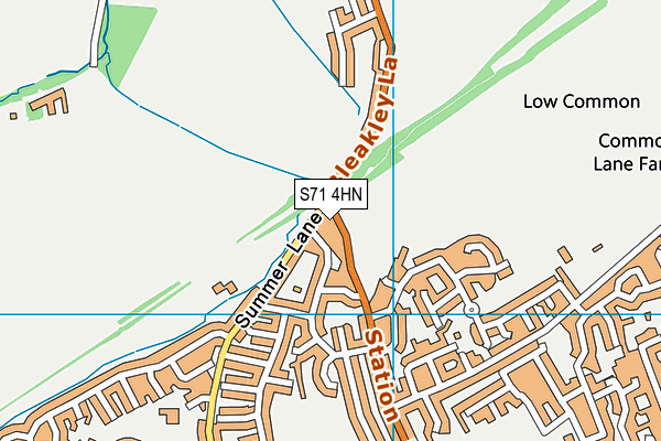 S71 4HN map - OS VectorMap District (Ordnance Survey)