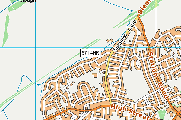 S71 4HR map - OS VectorMap District (Ordnance Survey)