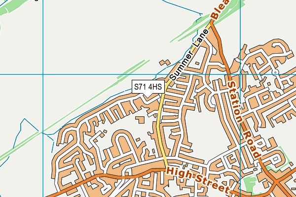 S71 4HS map - OS VectorMap District (Ordnance Survey)