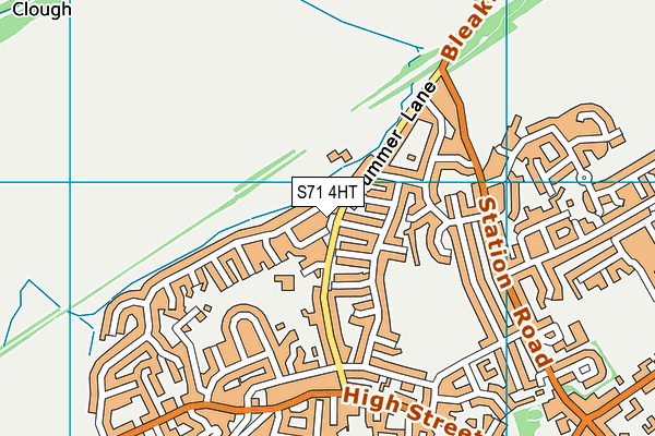 S71 4HT map - OS VectorMap District (Ordnance Survey)