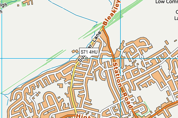 S71 4HU map - OS VectorMap District (Ordnance Survey)
