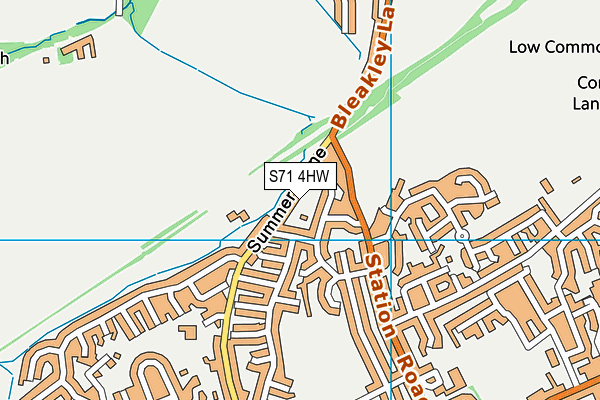 S71 4HW map - OS VectorMap District (Ordnance Survey)