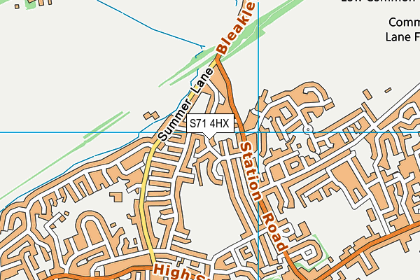 S71 4HX map - OS VectorMap District (Ordnance Survey)