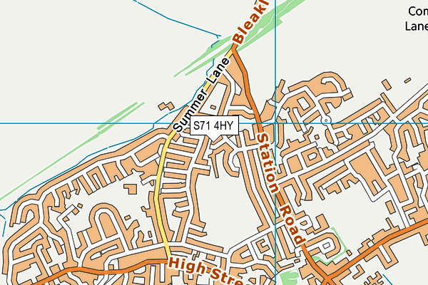 S71 4HY map - OS VectorMap District (Ordnance Survey)