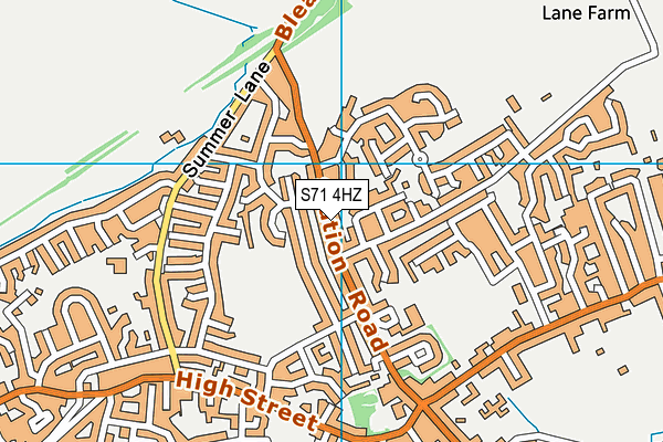 S71 4HZ map - OS VectorMap District (Ordnance Survey)