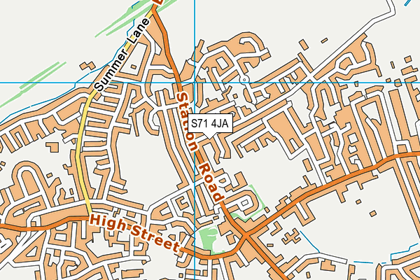 S71 4JA map - OS VectorMap District (Ordnance Survey)