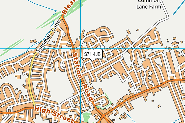 S71 4JB map - OS VectorMap District (Ordnance Survey)