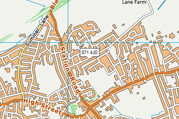 S71 4JD map - OS VectorMap District (Ordnance Survey)