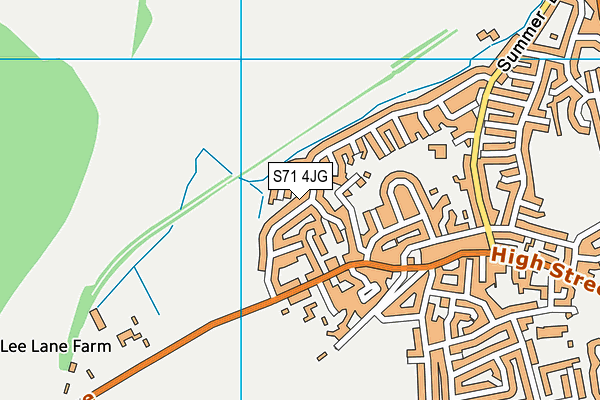 S71 4JG map - OS VectorMap District (Ordnance Survey)