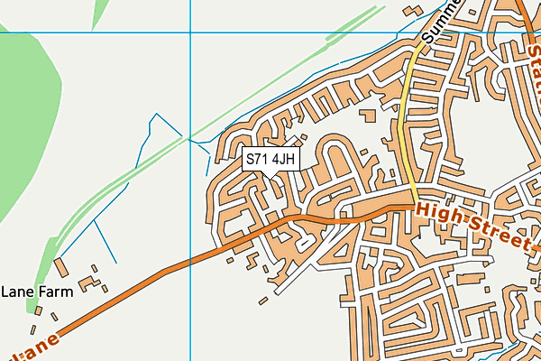 S71 4JH map - OS VectorMap District (Ordnance Survey)
