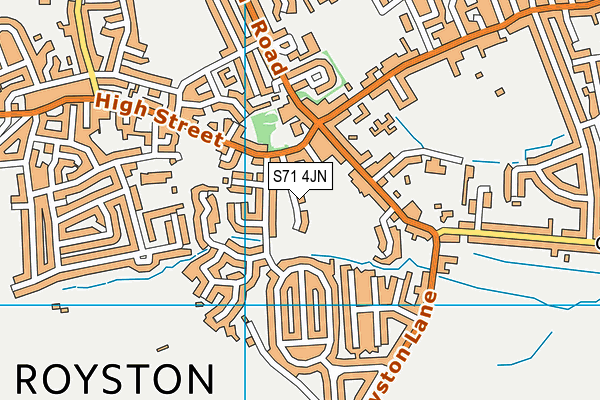 Royston Playing Field map (S71 4JN) - OS VectorMap District (Ordnance Survey)