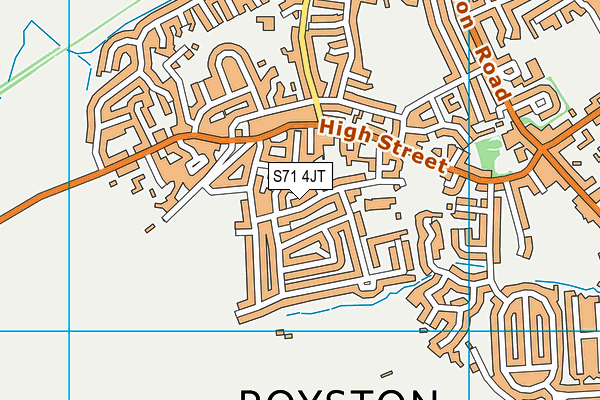 S71 4JT map - OS VectorMap District (Ordnance Survey)
