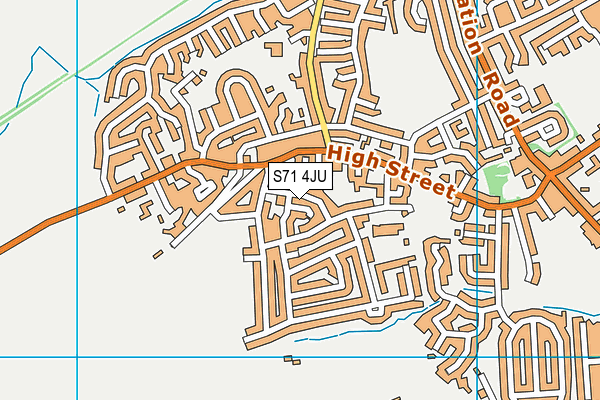 S71 4JU map - OS VectorMap District (Ordnance Survey)