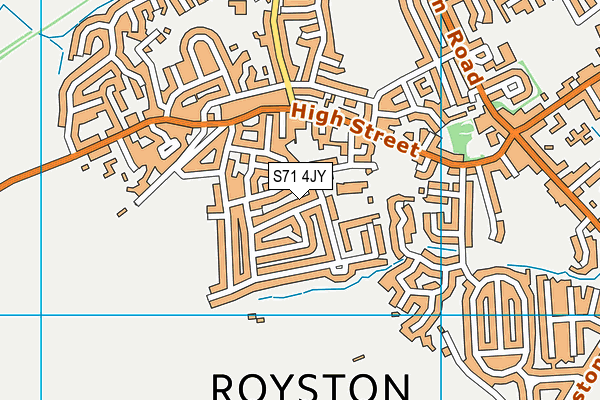 S71 4JY map - OS VectorMap District (Ordnance Survey)