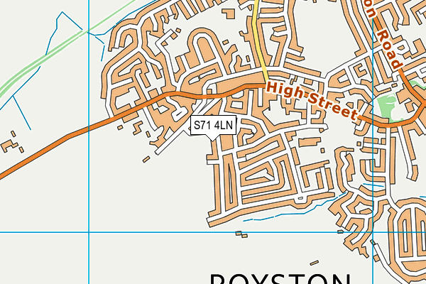 S71 4LN map - OS VectorMap District (Ordnance Survey)