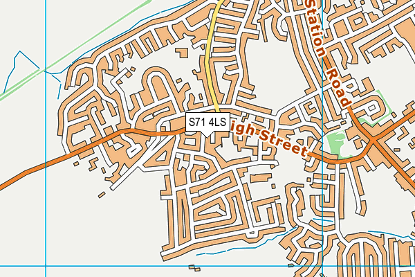 S71 4LS map - OS VectorMap District (Ordnance Survey)