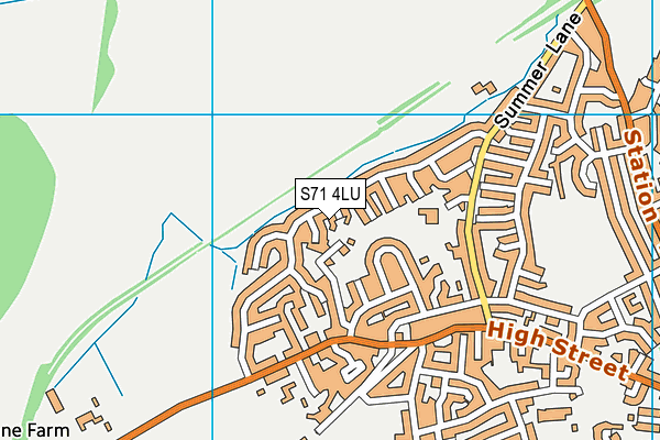 S71 4LU map - OS VectorMap District (Ordnance Survey)