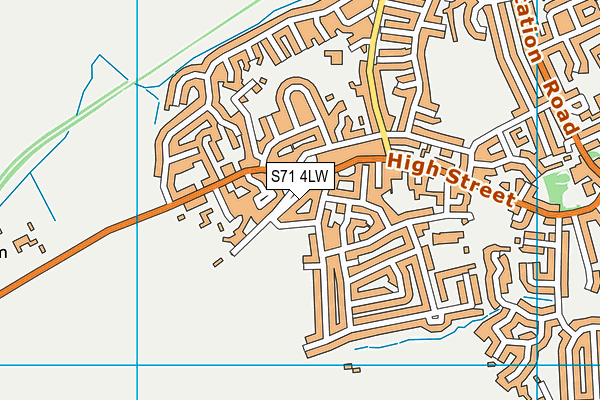 S71 4LW map - OS VectorMap District (Ordnance Survey)