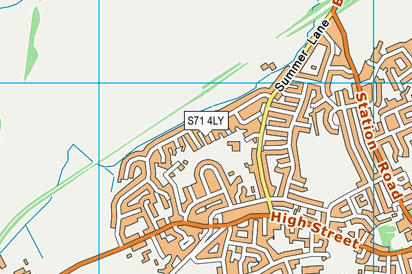 S71 4LY map - OS VectorMap District (Ordnance Survey)