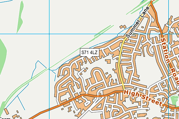 S71 4LZ map - OS VectorMap District (Ordnance Survey)