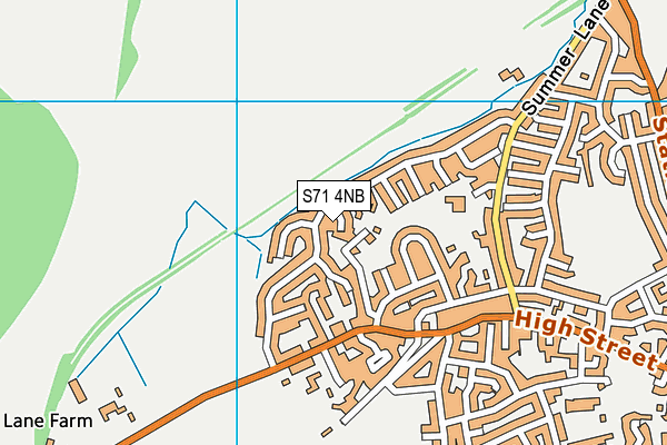 S71 4NB map - OS VectorMap District (Ordnance Survey)